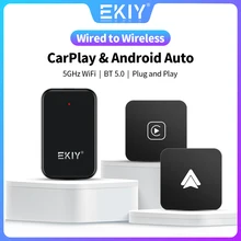 EKIY Wired to Wireless Carplay for Toyota Mazda Nissan Camry Suzuki Subaru Citroen Audi Mercedes Kia Ford Opel IOS15 Spotify BT