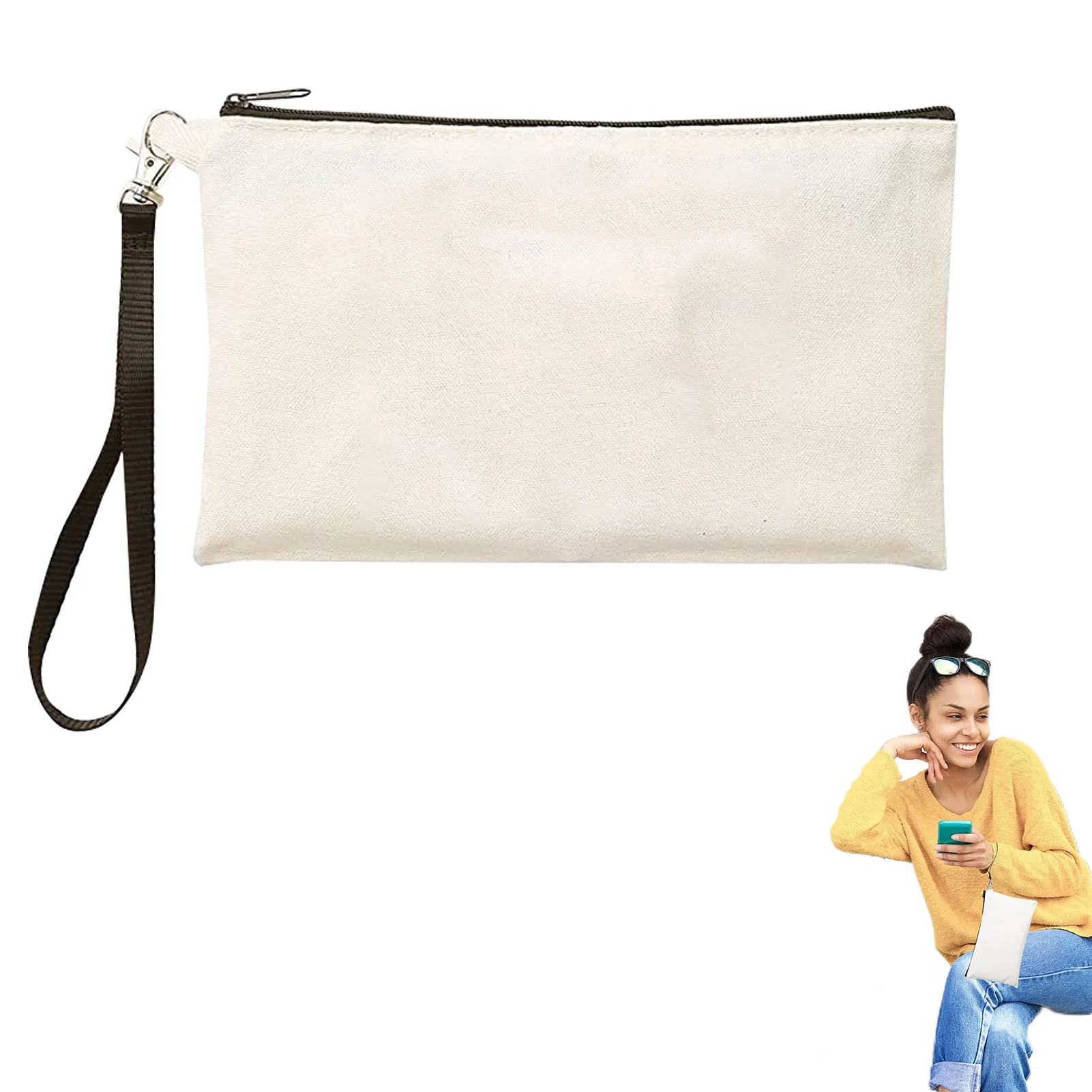 Sublimation Bags Canvas Makeup Bags With Zipper 10PCS Cosmetic Bag Blanks For Vinyl Projects Multi-Purpose Toiletry Bag With Lan 
Sublimation Bags Canvas Makeup Bags With Zipper 10PCS Cosmetic Bag Blanks For Vinyl Projects Multi-Purpose Toiletry Bag With Lan