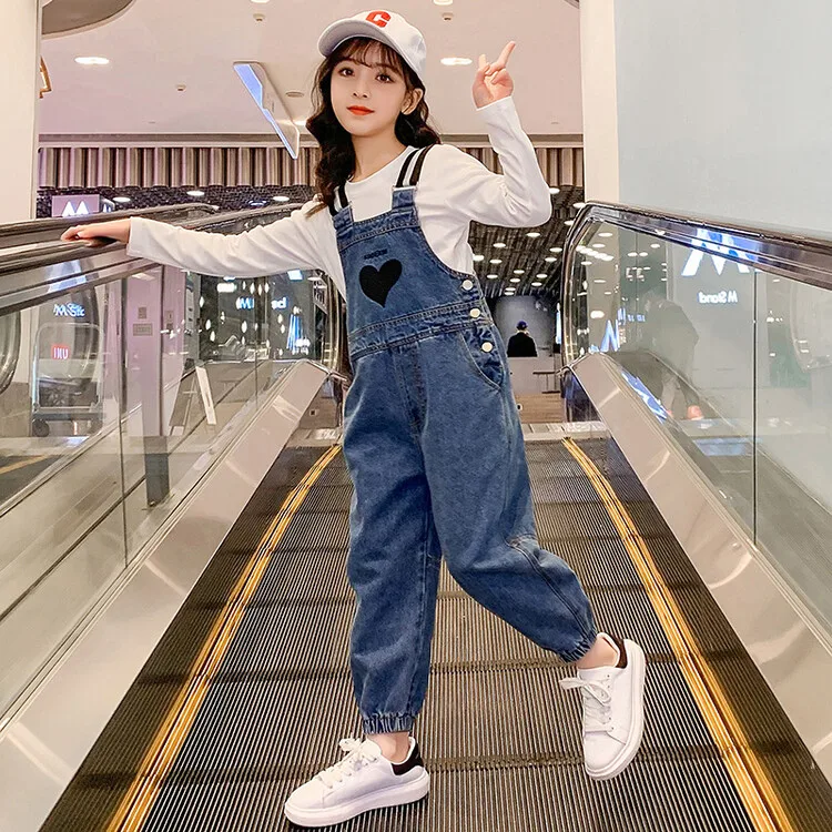 Jumpsuits Children's 8 Girls 10 Suspender Denim 6 Rompers 12 Print Girls Casual Overalls Teen 14 Teenage Heart Pants Autumn
Jumpsuits Children's 8 Girls 10 Suspender Denim 6 Rompers 12 Print Girls Casual Overalls Teen 14 Teenage Heart Pants Autumn