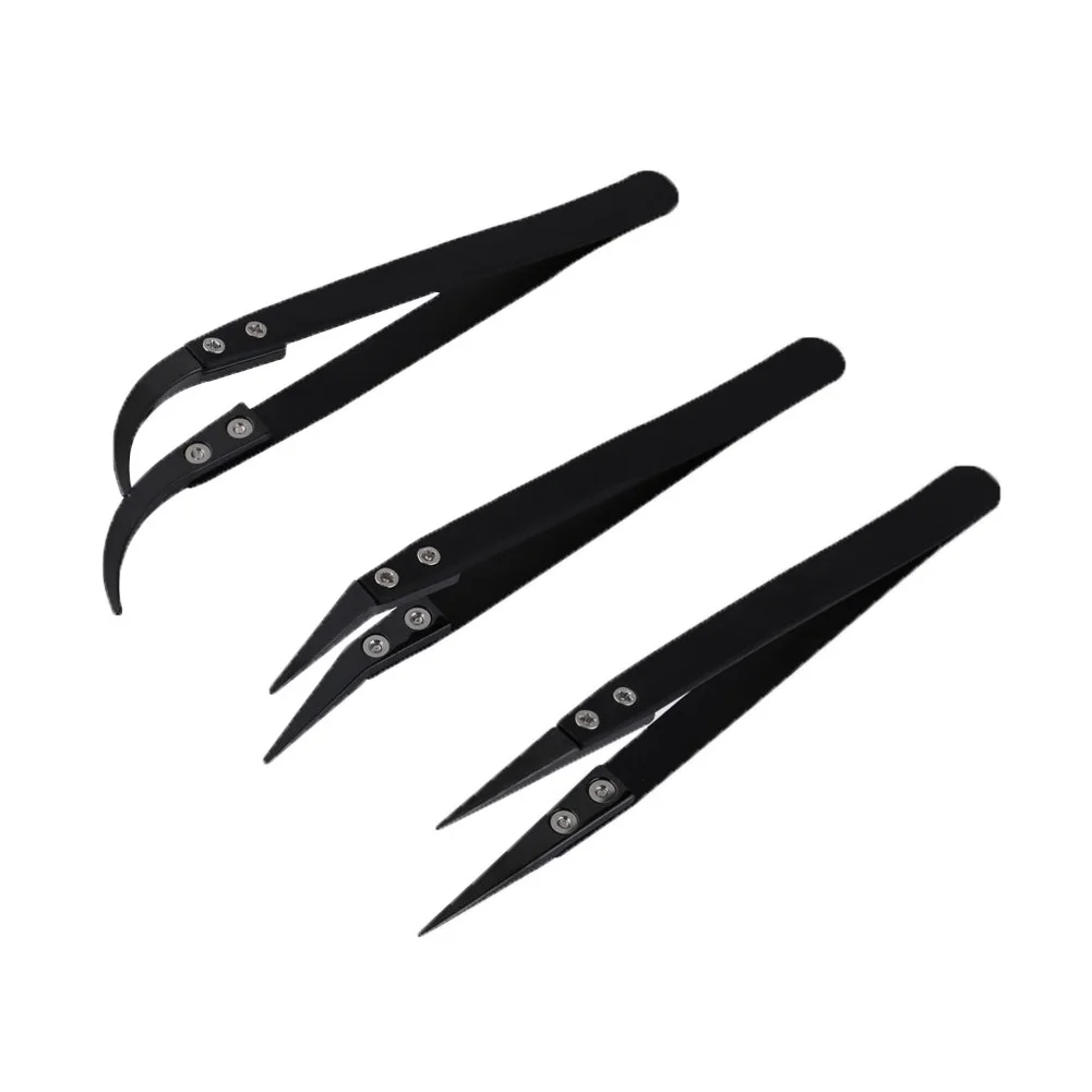1pc Non Conductive Ceramic Reverse Tweezer Anti-Static Tweezers Heat Resistant Precisie Tweezers Repair Curved Tool Hand Tools 
1pc Non Conductive Ceramic Reverse Tweezer Anti-Static Tweezers Heat Resistant Precisie Tweezers Repair Curved Tool Hand Tools