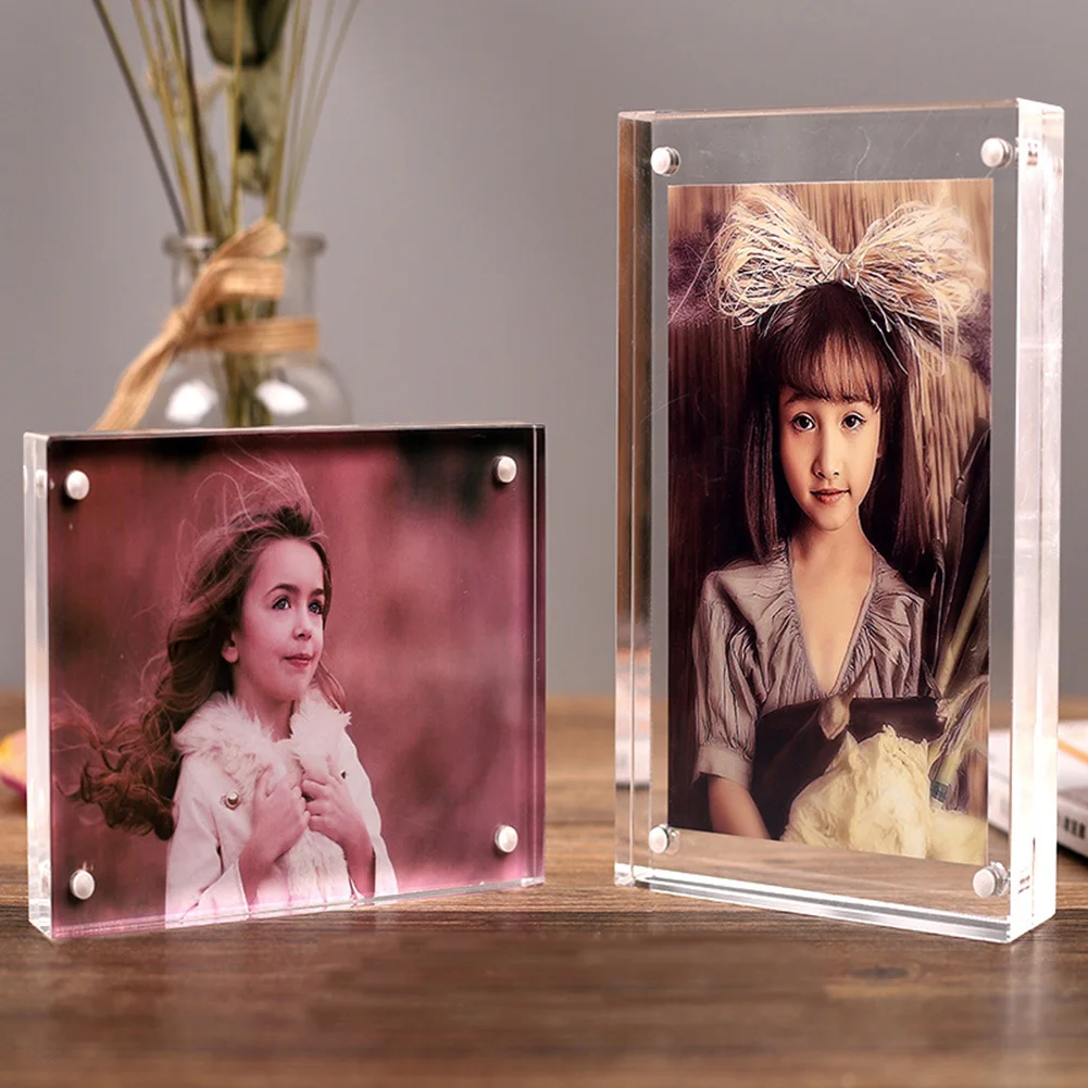 Double Sided Transparent Acrylic Picture Photo Frame Magnetic Photocard Holder Poster Display Stand Portrait Door Ornament
Double Sided Transparent Acrylic Picture Photo Frame Magnetic Photocard Holder Poster Display Stand Portrait Door Ornament