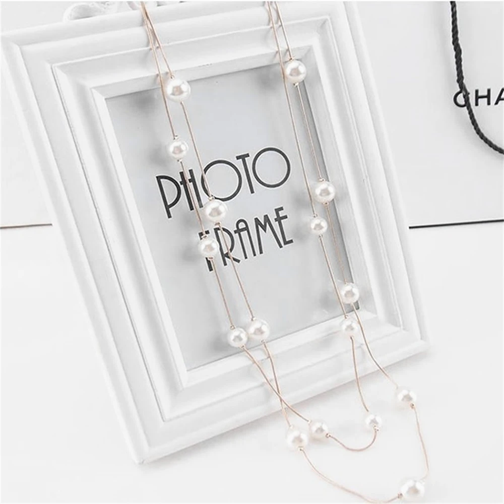 Multi-layer Simulated Pearls Long Chain Necklace Women's Long Hanging Decoration Luxury Fashion Joker Jewelry Accessories
Multi-layer Simulated Pearls Long Chain Necklace Women's Long Hanging Decoration Luxury Fashion Joker Jewelry Accessories