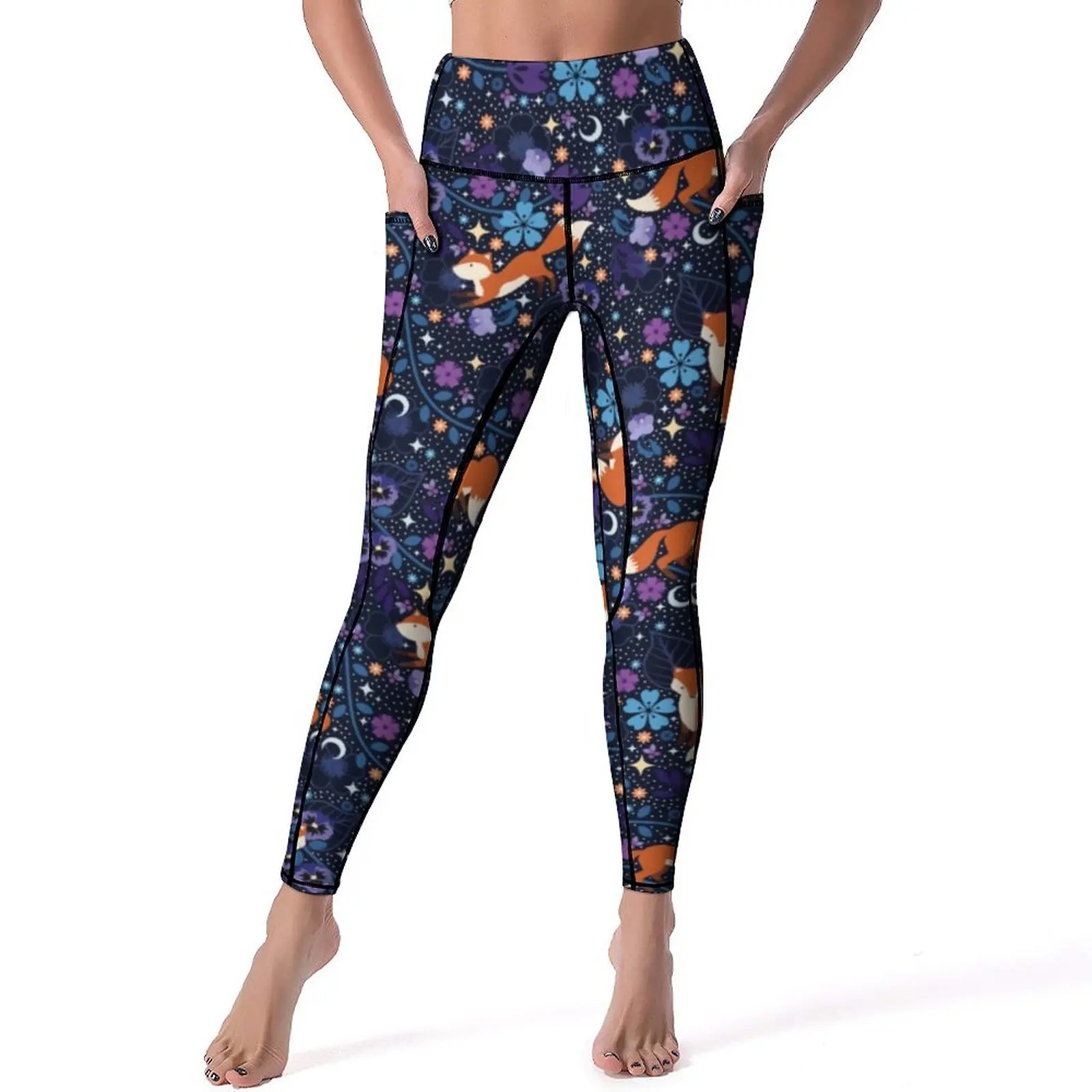 Dreamy Folk Fox Yoga Pants Blue Floral Print Leggings High Waist Breathable Yoga Sports Tights Elastic Graphic Workout Leggins
Dreamy Folk Fox Yoga Pants Blue Floral Print Leggings High Waist Breathable Yoga Sports Tights Elastic Graphic Workout Leggins