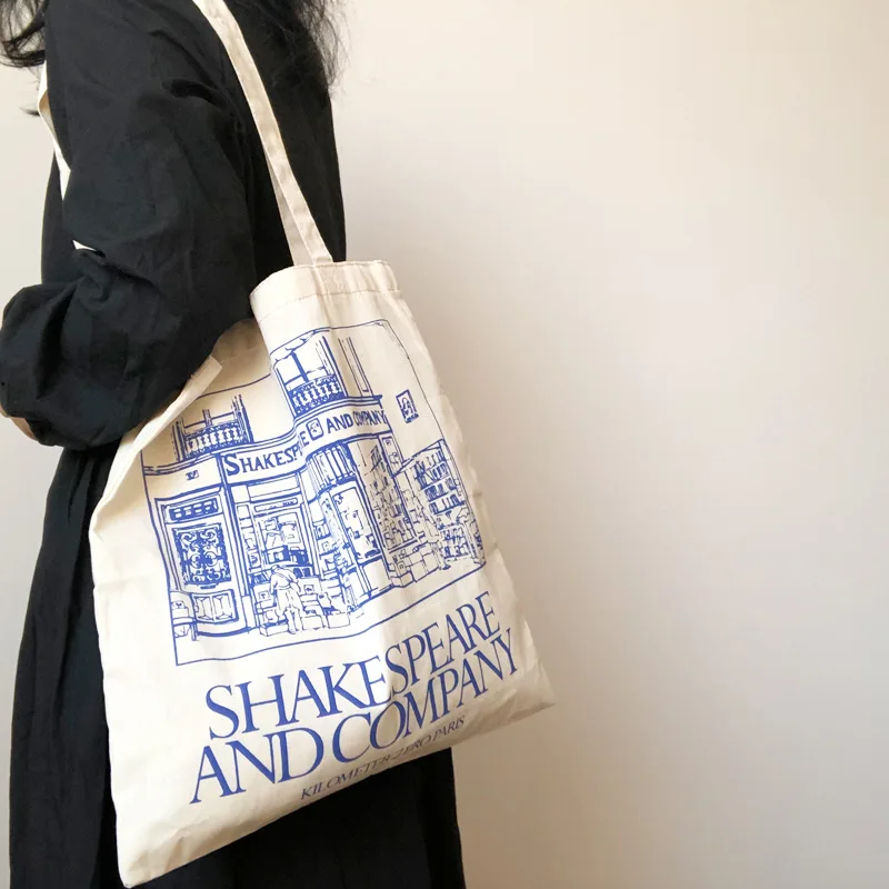 Women Canvas Shoulder Bag Shakespeare Print Ladies Shopping Bags Cotton Cloth Fabric Grocery Handbags Tote Books Bag For Girls 
Women Canvas Shoulder Bag Shakespeare Print Ladies Shopping Bags Cotton Cloth Fabric Grocery Handbags Tote Books Bag For Girls