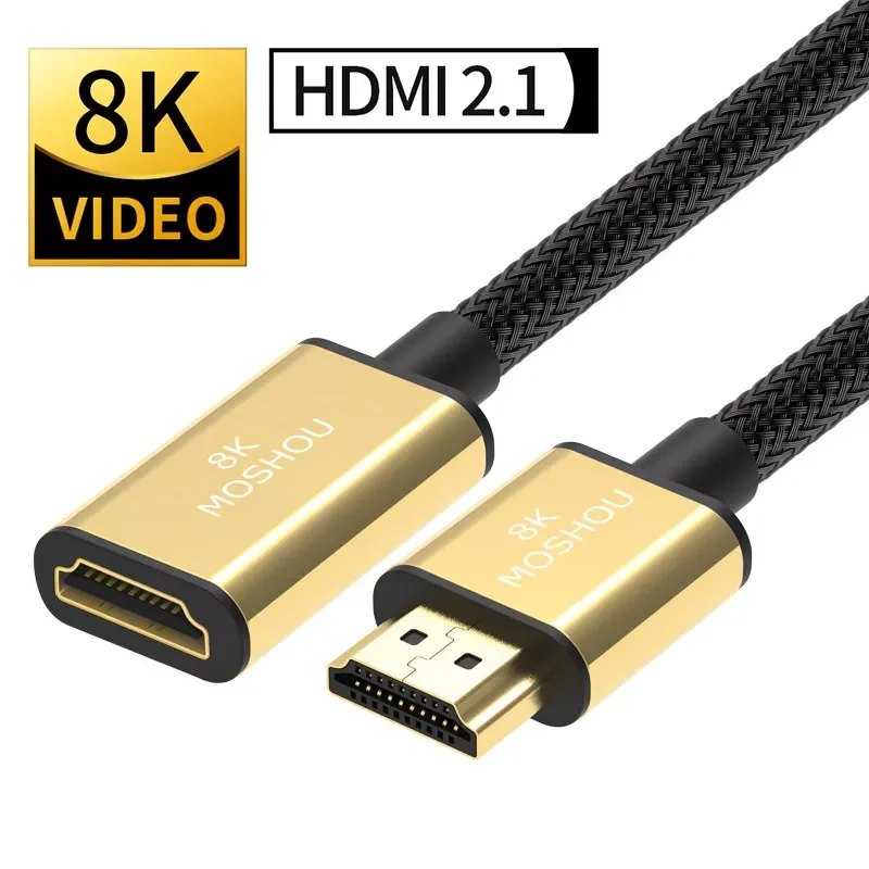 

HDMI кабели 2,1 8K 60 Гц 4K 120 Гц HDCP2.2 ARC MOSHOU удлинитель видеошнур для усилителя мультимедийный интерфейс высокой четкости