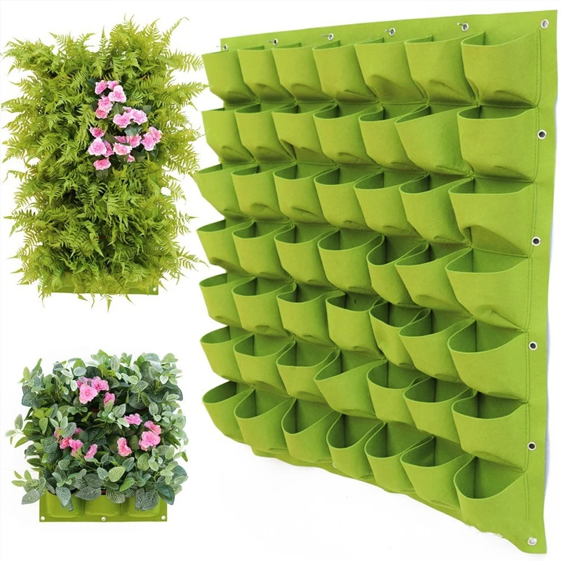 9/18/36/64 Pockets Green Grow Bags Planter Vertical Garden Vegetable Living Garden Bag Seedling Wall Hanging Plant Growing Bags
9/18/36/64 Pockets Green Grow Bags Planter Vertical Garden Vegetable Living Garden Bag Seedling Wall Hanging Plant Growing Bags