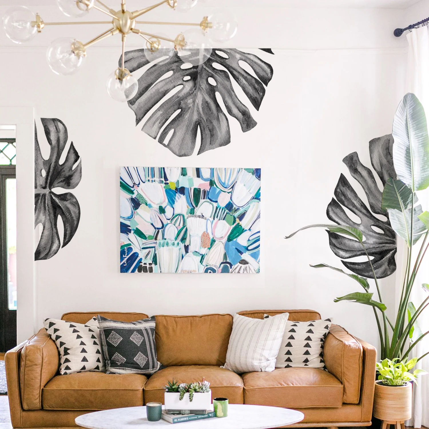 Boho Monstera Leaves Wall Stickers for Kids Rooms Living Room Grey Leaves Decals self adhesive wallpaper Baby Room Decoration
Boho Monstera Leaves Wall Stickers for Kids Rooms Living Room Grey Leaves Decals self adhesive wallpaper Baby Room Decoration