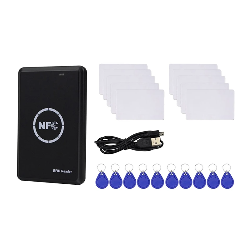 RFID Reader Writer Duplicator, NFC Reader, Smart Card Programmer, Access Card Decoder, Writable T5577 UID Fobs Cards
RFID Reader Writer Duplicator, NFC Reader, Smart Card Programmer, Access Card Decoder, Writable T5577 UID Fobs Cards