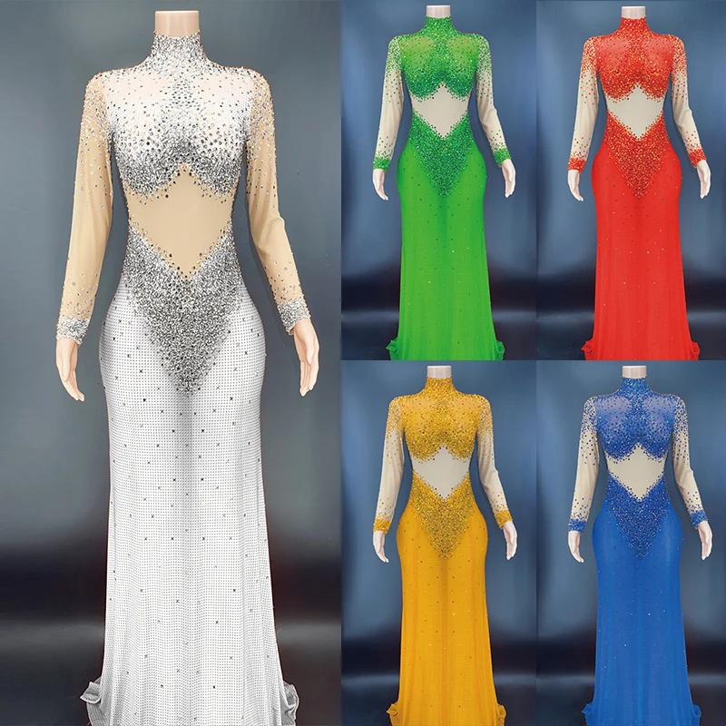 Model Long Dress Prom Birthday Party Sexy Backless Rhinestone Evening Dresses Female Long Sleeve Singer Stage Costume VDB4838 
Model Long Dress Prom Birthday Party Sexy Backless Rhinestone Evening Dresses Female Long Sleeve Singer Stage Costume VDB4838