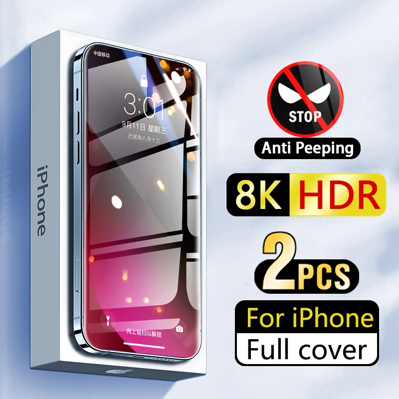 2PCS Privacy Anti Spy With smooth Coating Screen Protector For iPhone 14 13 12 11 PRO MAXs Max XR 7 8 Plus SE Tempered Glass
2PCS Privacy Anti Spy With smooth Coating Screen Protector For iPhone 14 13 12 11 PRO MAXs Max XR 7 8 Plus SE Tempered Glass