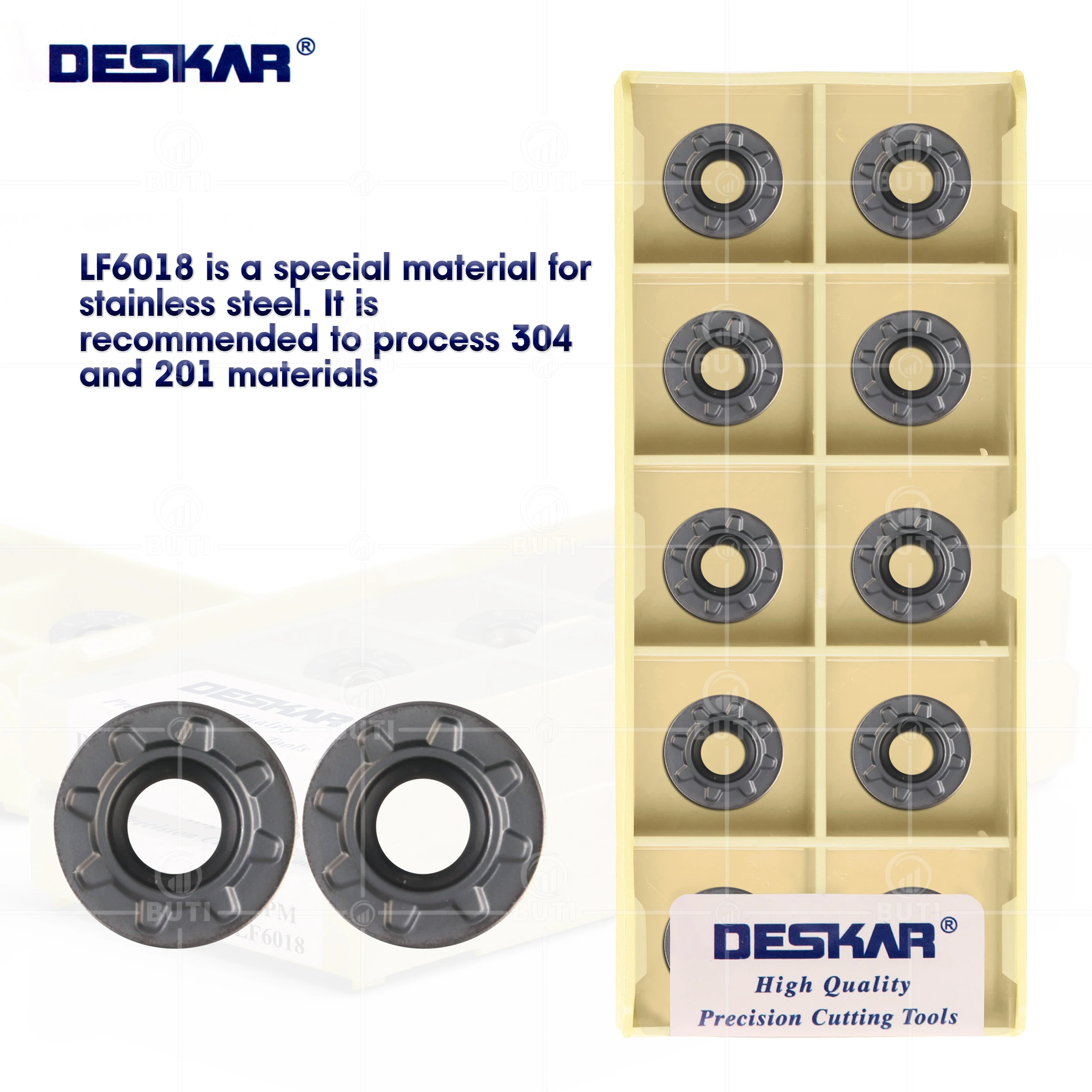 DESKAR 100% Original RDMW1204MOT-PM RDMW1605MOT-PM LF6018 Milling Cutter Cutting Carbide Inserts CNC Lathes For Stainless Steel
DESKAR 100% Original RDMW1204MOT-PM RDMW1605MOT-PM LF6018 Milling Cutter Cutting Carbide Inserts CNC Lathes For Stainless Steel