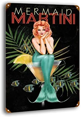 Home Room Wall Decor Metal Sign Tin Signs Mermaid Martini Vintage Retro Vintage Plaque for Club Coffee BBQ Garage
Home Room Wall Decor Metal Sign Tin Signs Mermaid Martini Vintage Retro Vintage Plaque for Club Coffee BBQ Garage