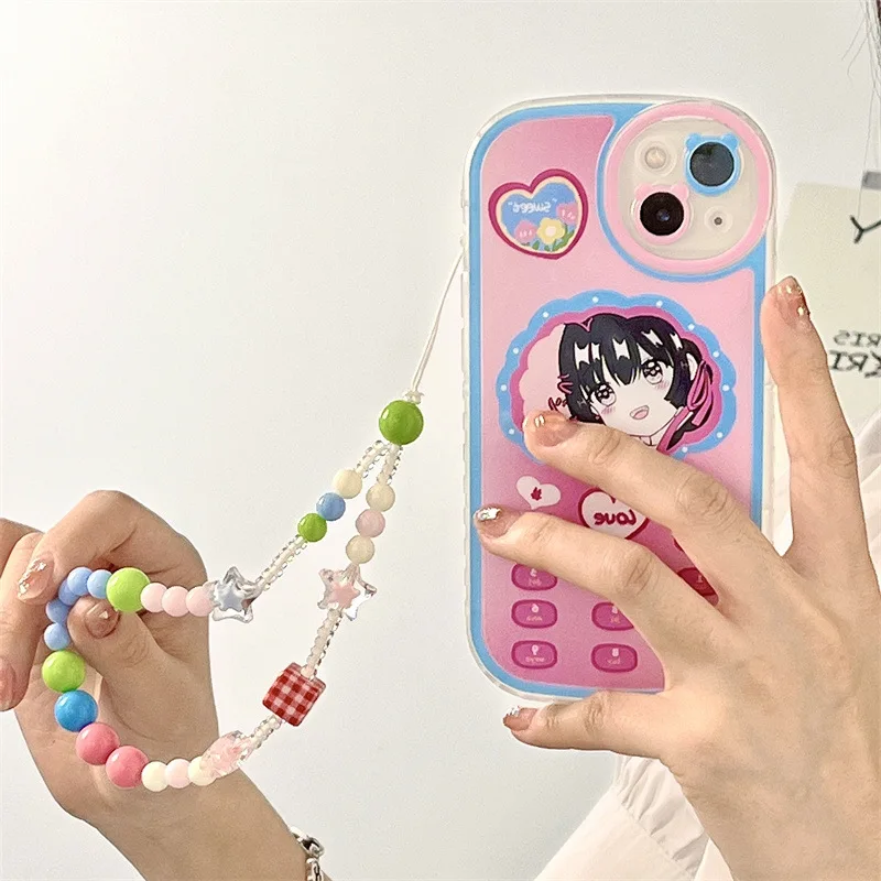 Cartoon Love Heart Two-dimensional Girl Phone Case For iPhone 13 11 12 Pro Max XS XR X Fashion Pearl Bracelet Soft BackCover
Cartoon Love Heart Two-dimensional Girl Phone Case For iPhone 13 11 12 Pro Max XS XR X Fashion Pearl Bracelet Soft BackCover