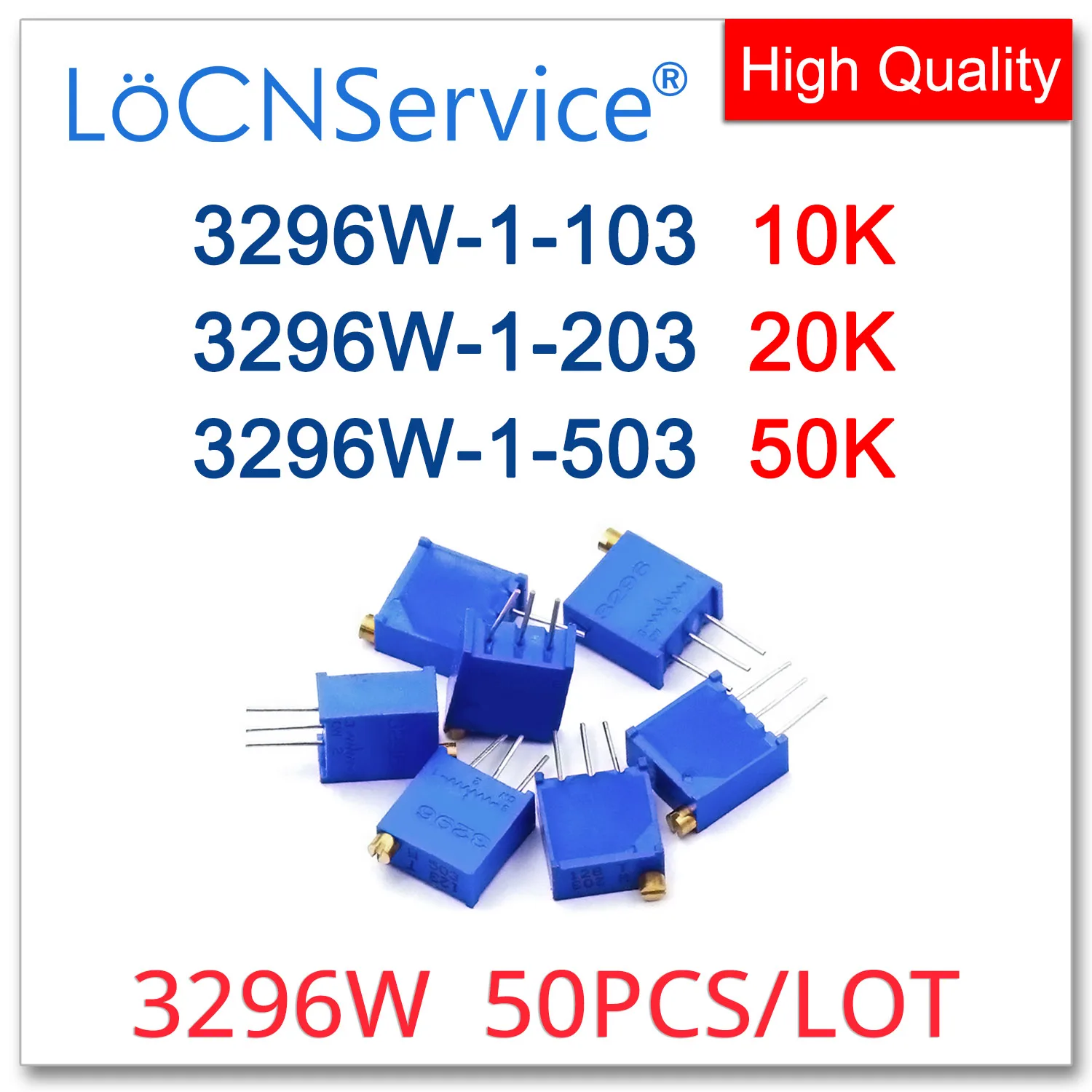 3296W 50PCS 10K 20K 50K Trimming Potentiometer Made in China High Quality 3296W-1-103 3296W-1-203 3296W-1-503 103 203 503
3296W 50PCS 10K 20K 50K Trimming Potentiometer Made in China High Quality 3296W-1-103 3296W-1-203 3296W-1-503 103 203 503