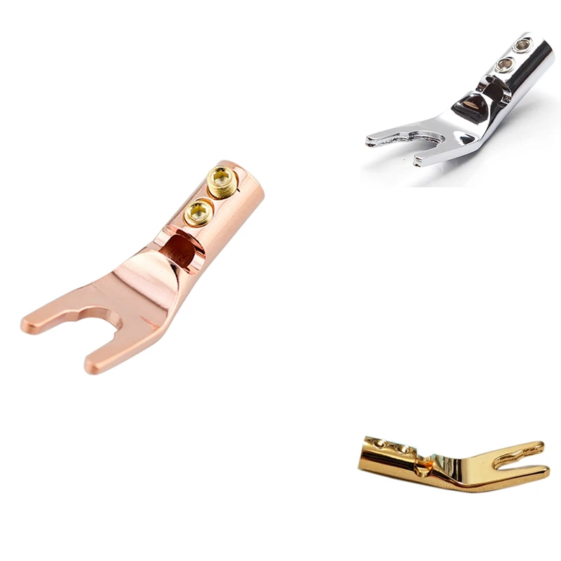 U/Y Spade Banana Plug Male Solder Wire Connector Gold Plated Copper Speaker Terminal Fork Spade Plugs 10PCS
U/Y Spade Banana Plug Male Solder Wire Connector Gold Plated Copper Speaker Terminal Fork Spade Plugs 10PCS