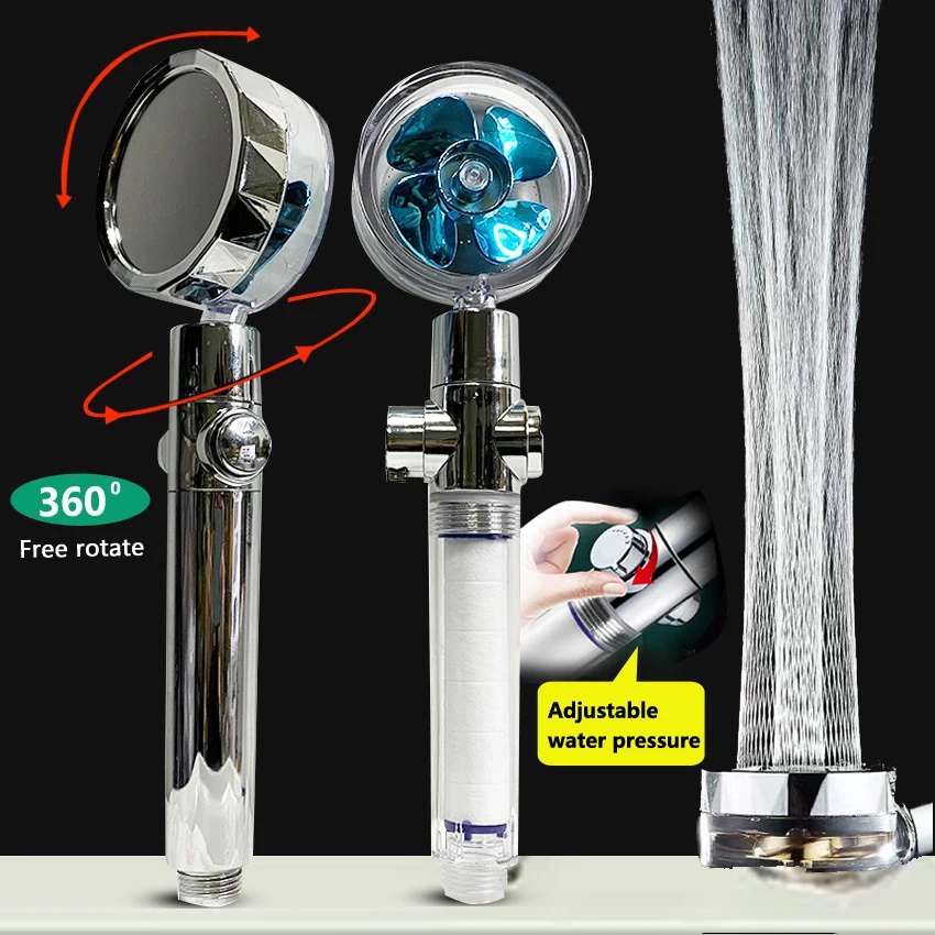360° Rotating Turbo Powered Shower Head High Pressure Handheld Showerhead ABS Rainfall Bath Spray Nozzle Bathroom Accessory
360° Rotating Turbo Powered Shower Head High Pressure Handheld Showerhead ABS Rainfall Bath Spray Nozzle Bathroom Accessory