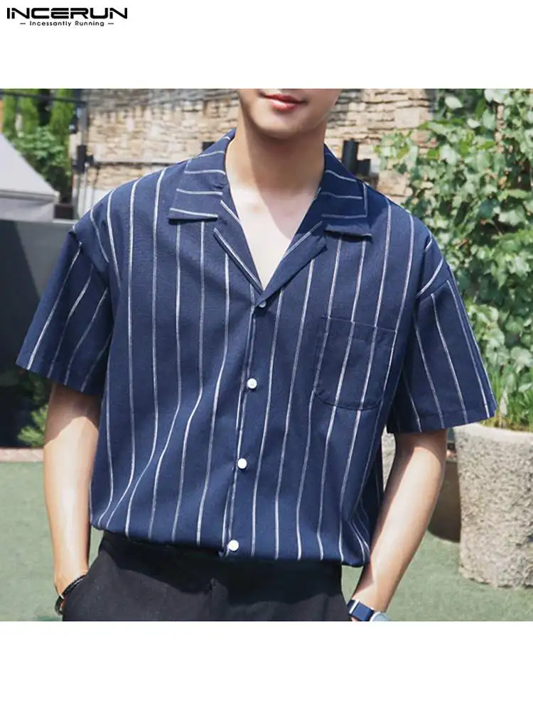 INCERUN Tops 2022 Korean Style New Men Striped Short Sleeve Shirts Casual Streetwear Male Button Up Lapel Collared Blouse S-5XL
INCERUN Tops 2022 Korean Style New Men Striped Short Sleeve Shirts Casual Streetwear Male Button Up Lapel Collared Blouse S-5XL