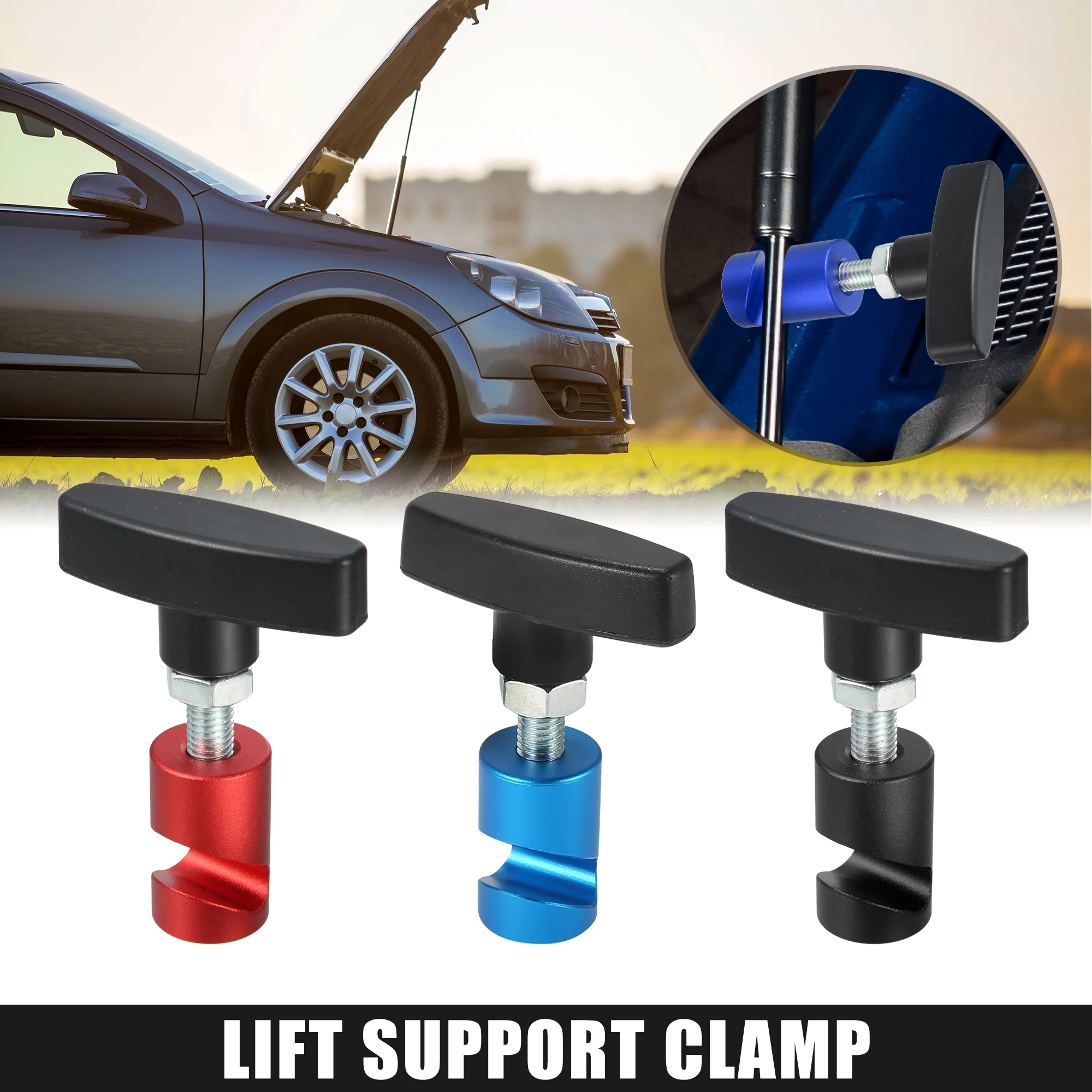 X Autohaux Car Hood Lift Support Clamp Lift Rod Clamp Strut Holder Trunk Retainer Lifting Support Fixing Tool Aluminum Alloy
X Autohaux Car Hood Lift Support Clamp Lift Rod Clamp Strut Holder Trunk Retainer Lifting Support Fixing Tool Aluminum Alloy