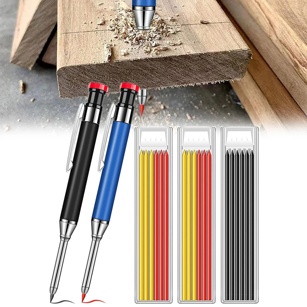 Metal Carpenter Pencil Set For Construction Built-in Sharpener Deep Hole Mechanical Drawing Pencil For Wood Glass Ceramics Metal
Metal Carpenter Pencil Set For Construction Built-in Sharpener Deep Hole Mechanical Drawing Pencil For Wood Glass Ceramics Metal