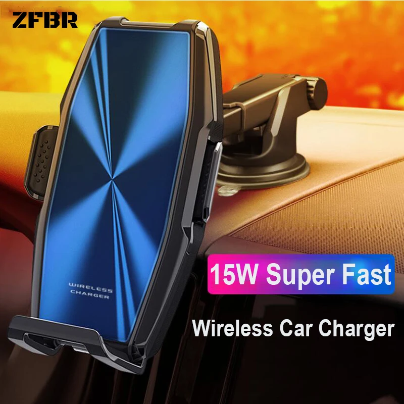 15W Wireless Charger Holder for Phone in Car Phone Holder Qi Induction Sensor Fast Charging Stand Mount For Samsung Huawei
15W Wireless Charger Holder for Phone in Car Phone Holder Qi Induction Sensor Fast Charging Stand Mount For Samsung Huawei