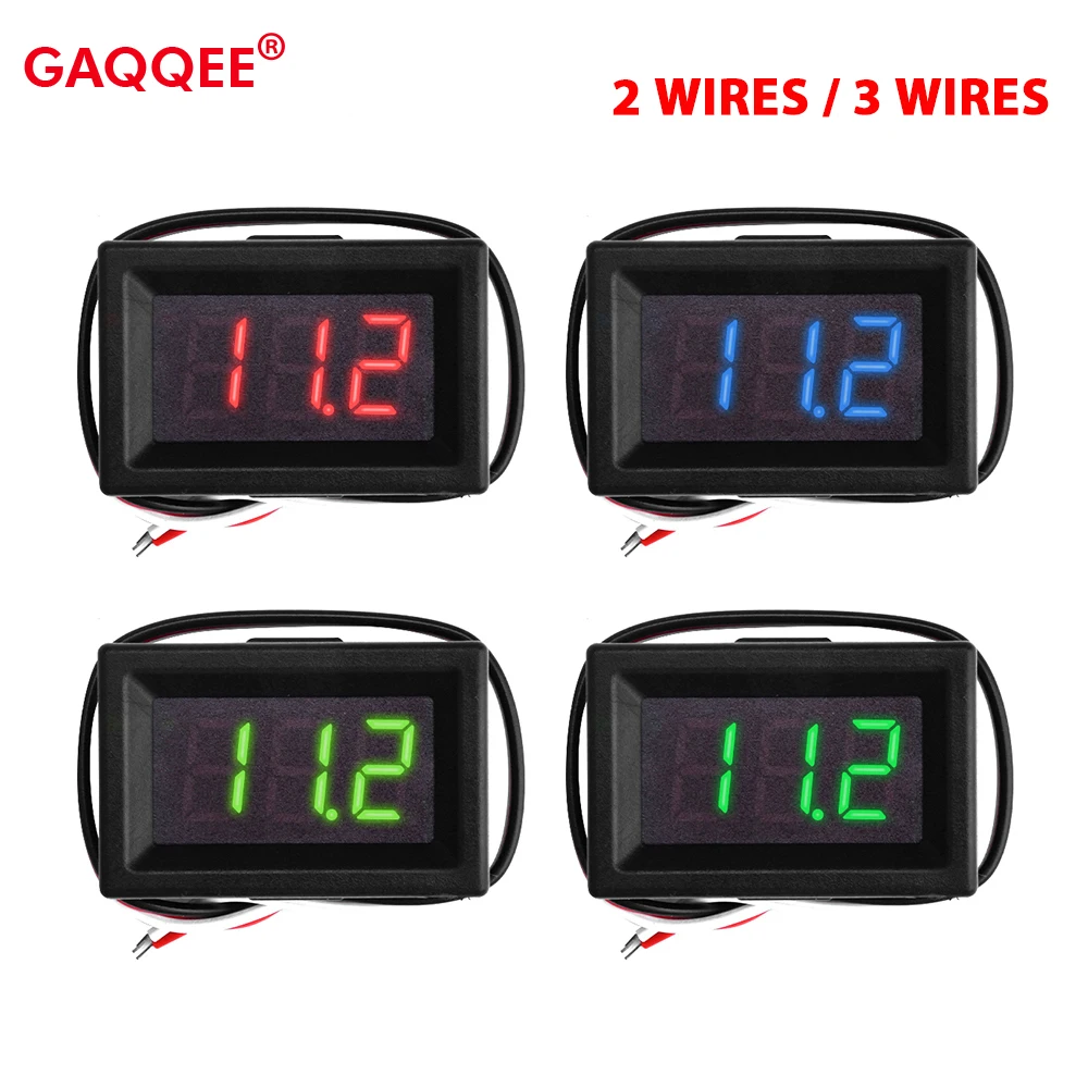 DC 30V Voltmeter 0.36 Inch Voltage Panel Meter LCD Digital Display Color Tube Tester Red Yellow-green Blue GreenTwo/Three-wires
DC 30V Voltmeter 0.36 Inch Voltage Panel Meter LCD Digital Display Color Tube Tester Red Yellow-green Blue GreenTwo/Three-wires