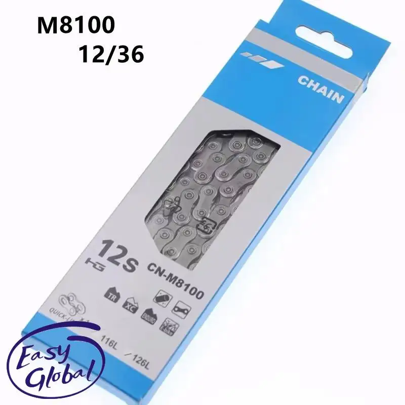 Цепь велосипедная Shimano M7100 M8100, высокопроизводительная 12-скоростная цепь для шоссейных велосипедов
Цепь велосипедная Shimano M7100 M8100, высокопроизводительная 12-скоростная цепь для шоссейных велосипедов