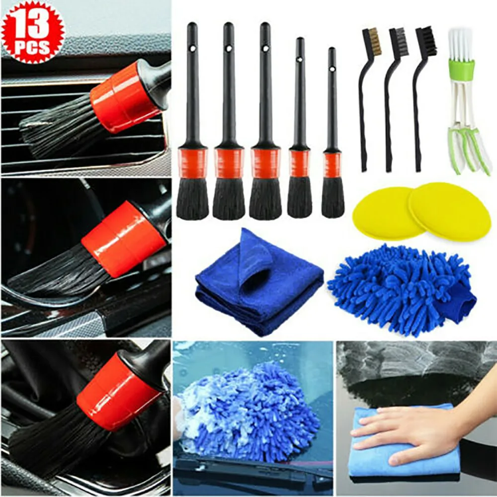 13Pcs/Set Detailing Brush Set Car Cleaning Brushes For Car Leather Air Vents Rim Cleaning Dirt Dust Clean Tools Car Wash
13Pcs/Set Detailing Brush Set Car Cleaning Brushes For Car Leather Air Vents Rim Cleaning Dirt Dust Clean Tools Car Wash