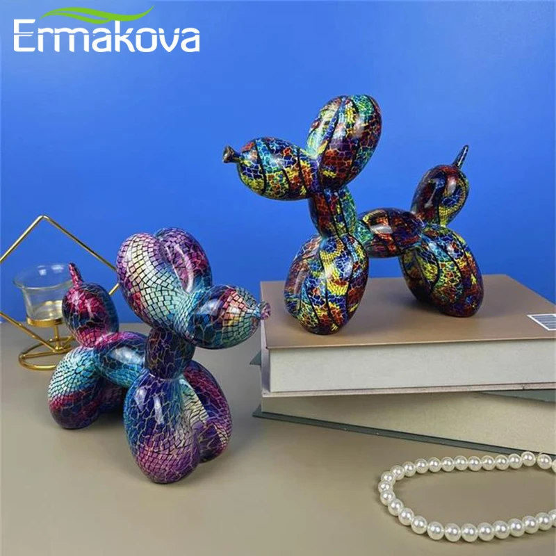 ERMAKOVA Hot Sale Modern Art Koons Balloon Dog Home Decor Resin Sculptures Custom Color Dogs Figurines Tabletop Statue Ornaments 
ERMAKOVA Hot Sale Modern Art Koons Balloon Dog Home Decor Resin Sculptures Custom Color Dogs Figurines Tabletop Statue Ornaments