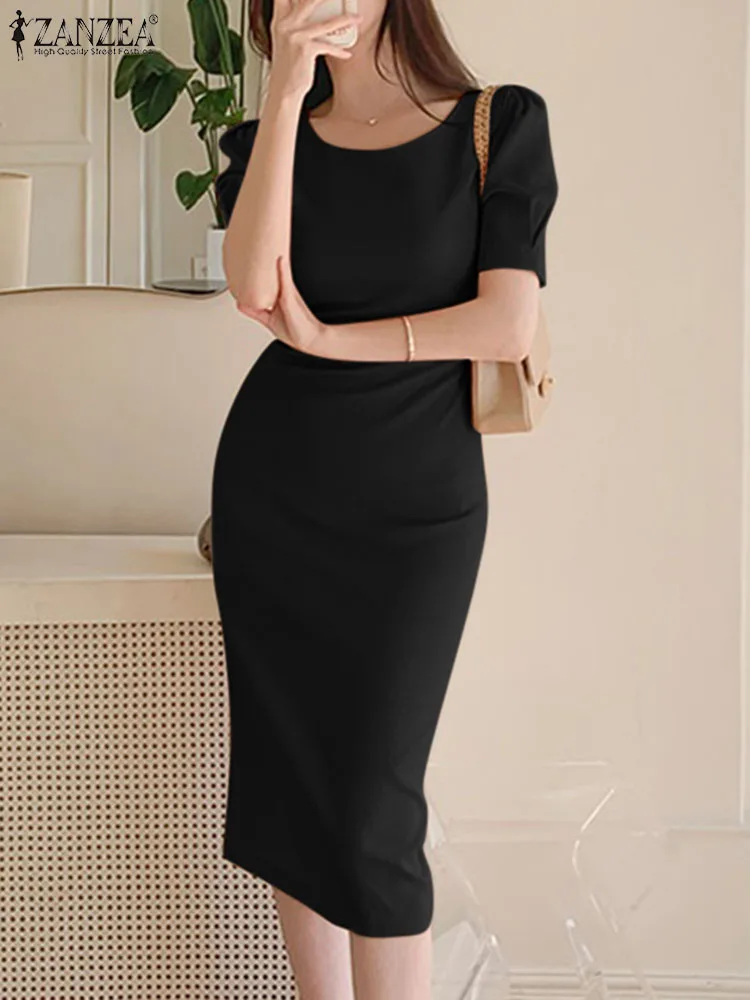 Summer Dress ZANZEA Women Black Bodycorn Party Dresses Stylish OL Work Vestido Female Sexy Slim Short Sleeve O Neck Sundress
Summer Dress ZANZEA Women Black Bodycorn Party Dresses Stylish OL Work Vestido Female Sexy Slim Short Sleeve O Neck Sundress
