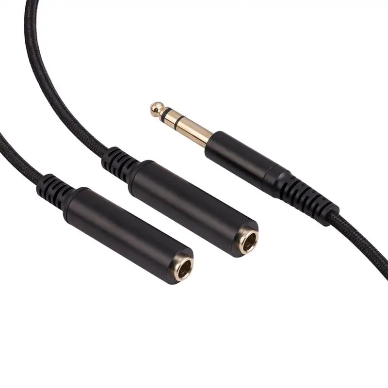 Parallel Direct Connection Stereo Audio Cable Black 6.35 Mm Male To 2 6.35 Mm Female Aluminum Alloy Shell Audio Cable 30cm
Parallel Direct Connection Stereo Audio Cable Black 6.35 Mm Male To 2 6.35 Mm Female Aluminum Alloy Shell Audio Cable 30cm