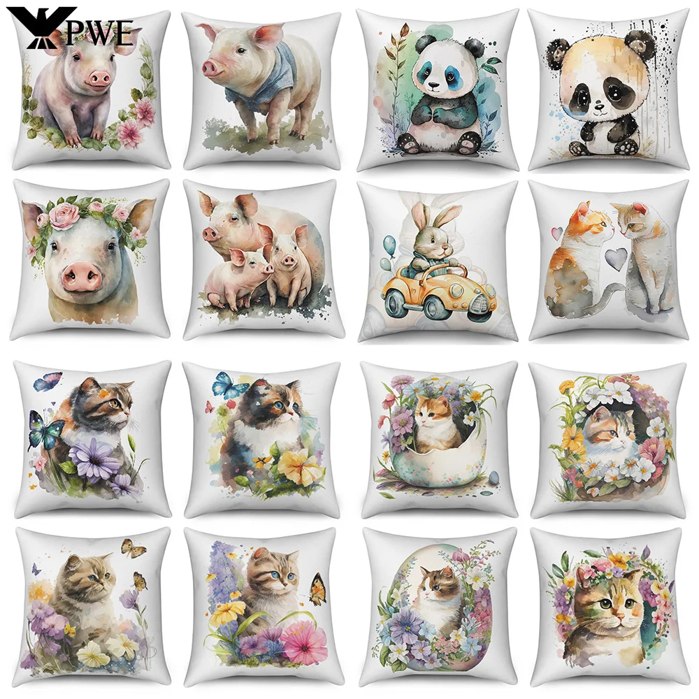 Customizable Pig Cat Panda Rabbit Print Decorative Pillowcase Pillowcase Sofa Car Living Room Decorative Animal Cushion Cover
Customizable Pig Cat Panda Rabbit Print Decorative Pillowcase Pillowcase Sofa Car Living Room Decorative Animal Cushion Cover