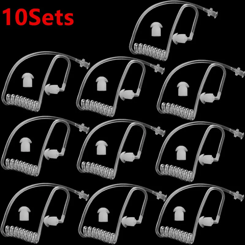 10Sets/5/2/1Set Transparent Coil Acoustic Air Tube Earplug Replacement For Radio Earpiece Headse
10Sets/5/2/1Set Transparent Coil Acoustic Air Tube Earplug Replacement For Radio Earpiece Headse