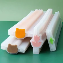 Cartoon Animal Cat Bear Soap Long Tube Silicone Mold Tulip Candle Baking Mold DIY Chocolate Sandwich Cake Making Home Decor Gift