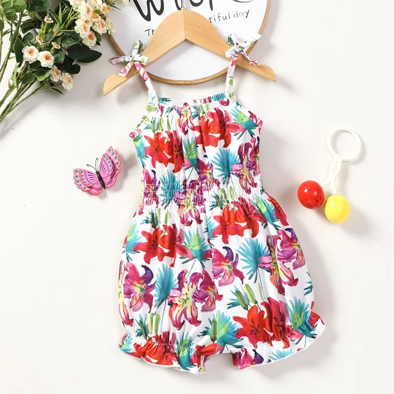 Cute Newborn Girl Outfit Summer Baby Girl Romper Colorful Big Flower Print Strap Baby Rompers Boho Cool Baby Girl Clothes 0-18M
Cute Newborn Girl Outfit Summer Baby Girl Romper Colorful Big Flower Print Strap Baby Rompers Boho Cool Baby Girl Clothes 0-18M