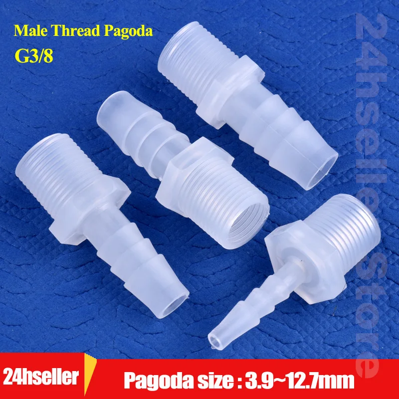 5~100pcs G3/8 Thread To 3.9~12.7mm PP Pagoda Direct Connector Irrigation System Water Pipe Hose Joints Aquarium Fish Tank Adapte
5~100pcs G3/8 Thread To 3.9~12.7mm PP Pagoda Direct Connector Irrigation System Water Pipe Hose Joints Aquarium Fish Tank Adapte