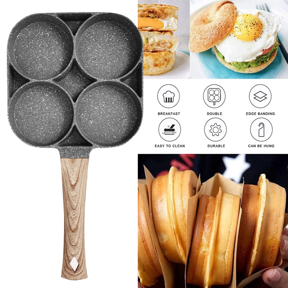 1pcs Egg Frying Pan 4-Hole Non-Stick Breakfast Burger Egg Pancake Maker Wooden Handle 4-Cup Egg Pan Medical Stone Omelet Cooker
1pcs Egg Frying Pan 4-Hole Non-Stick Breakfast Burger Egg Pancake Maker Wooden Handle 4-Cup Egg Pan Medical Stone Omelet Cooker