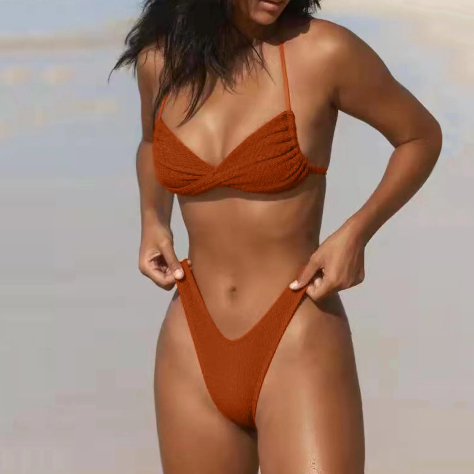 1 шт., женский спортивный комплект бикини с чашками пуш-ап 
1 шт., женский спортивный комплект бикини с чашками пуш-ап