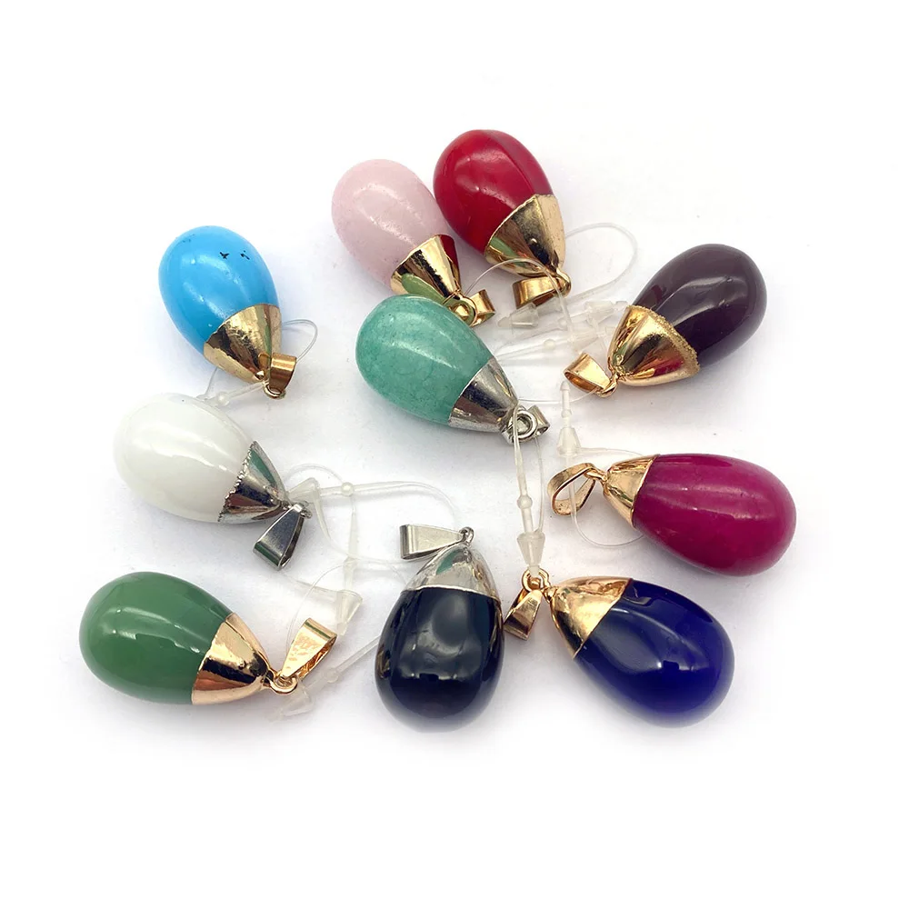 Natural Stone Pendants Chalcedony Crystal Quartz Charms for DIY Necklace Earrings Jewelry Making Supplies Water Drop Accessories
Natural Stone Pendants Chalcedony Crystal Quartz Charms for DIY Necklace Earrings Jewelry Making Supplies Water Drop Accessories