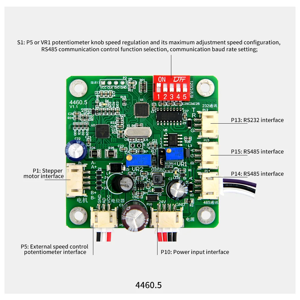 Kamoer 4460.5 Stepper Motor Driver Board for KDS/KAS/KCS Stepper Motor Peristaltic Dosing Pump 
Kamoer 4460.5 Stepper Motor Driver Board for KDS/KAS/KCS Stepper Motor Peristaltic Dosing Pump
