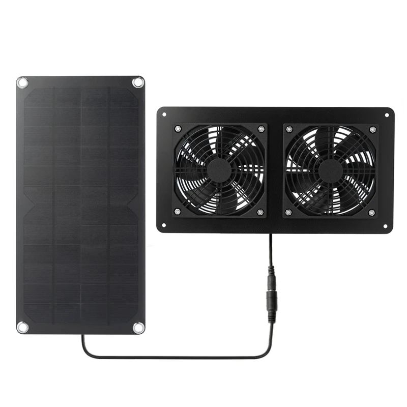 

10W Solar Panel Powered Fan Ventilator 3W Exhaust Fan Ventilation Equipment For Greenhouse Motorhome House Chicken House