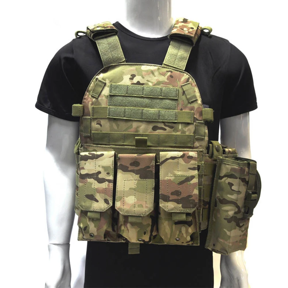 Nylon Airsoft Vest Multi-Functional Camouflage Plate Carrier Vest Adjustable Men Women Combat Equipment for Camping Travel Sport
Nylon Airsoft Vest Multi-Functional Camouflage Plate Carrier Vest Adjustable Men Women Combat Equipment for Camping Travel Sport