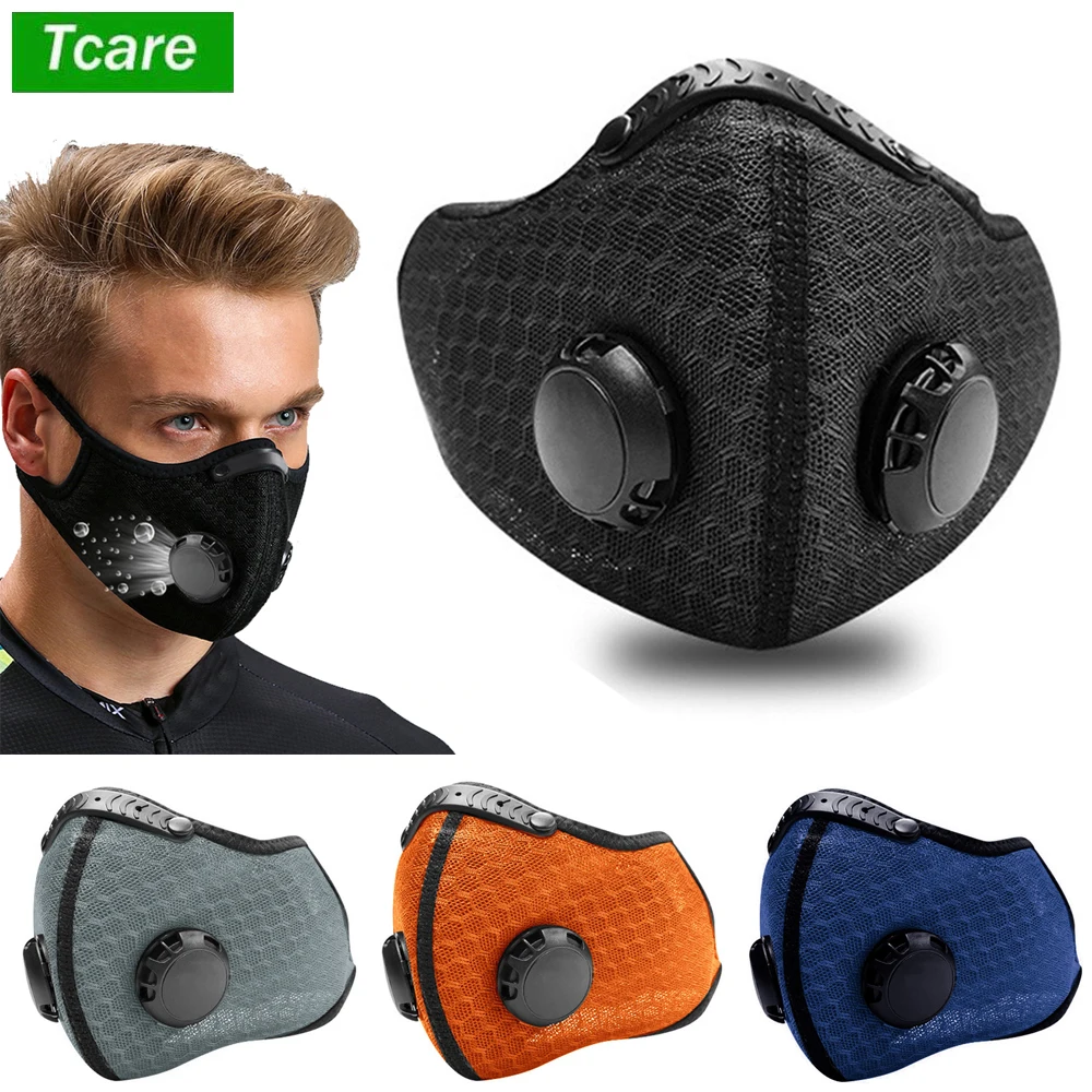 

Tcare Cycling Face Mask with Filter PM2.5 Anti-Pollution Cycling Mask Activated Carbon Breathing Valve Bike Mouth Cap Mascarilla