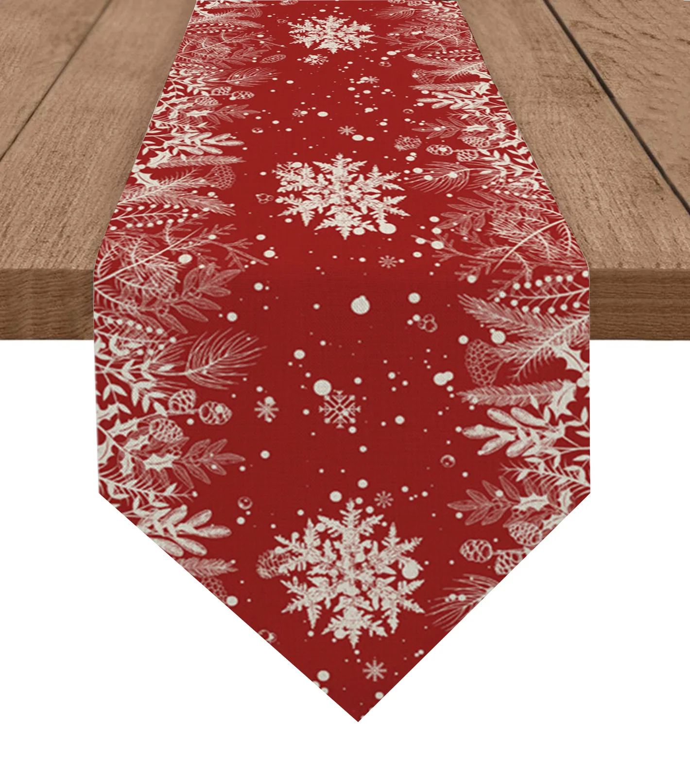 Christmas Snowflake Plant Pine Leaves Table Runners Holiday Wedding Decor Dinning Table Cover Christmas Decorations Table Cloth
Christmas Snowflake Plant Pine Leaves Table Runners Holiday Wedding Decor Dinning Table Cover Christmas Decorations Table Cloth
