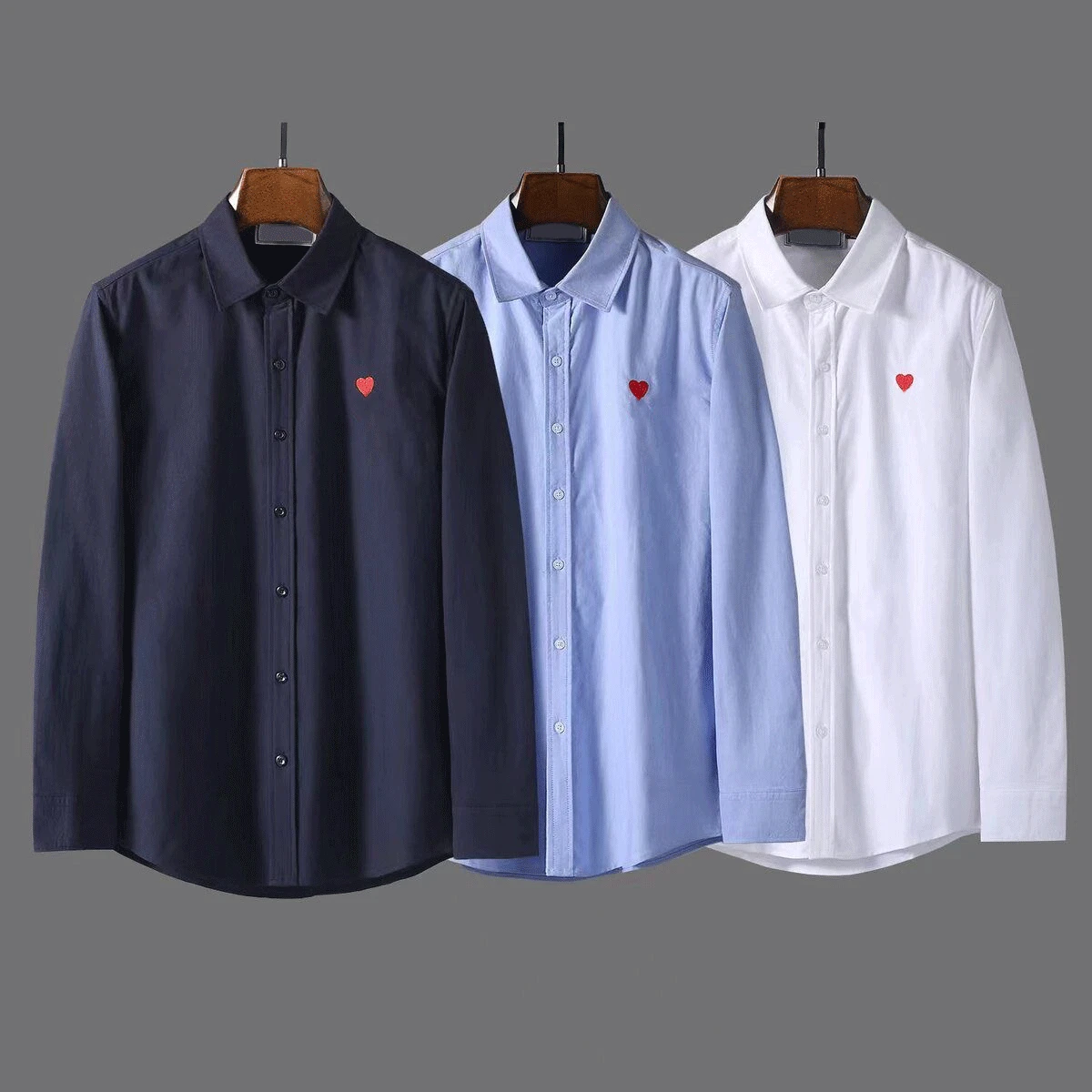 2023 Trendy brand shirt love embroidery new casual loose jacket shirt solid color long-sleeved men and women the same style
2023 Trendy brand shirt love embroidery new casual loose jacket shirt solid color long-sleeved men and women the same style