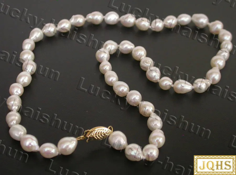 Luster Natural Baroque 44cm 9mm White Salt Water Pearls Necklace Clasp Mother's Day GIFT C651 Halloween Necklace For Women
Luster Natural Baroque 44cm 9mm White Salt Water Pearls Necklace Clasp Mother's Day GIFT C651 Halloween Necklace For Women