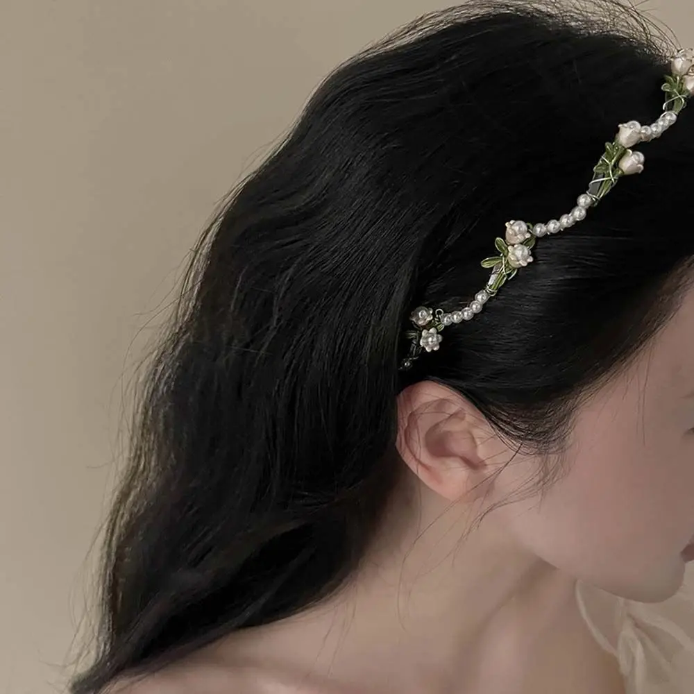 Jewelry Flower Pearl Pearl Headpiece Women Hair Accessories Bell Orchid Hair Hoop Pearl Flower Headband Korean Style
Jewelry Flower Pearl Pearl Headpiece Women Hair Accessories Bell Orchid Hair Hoop Pearl Flower Headband Korean Style