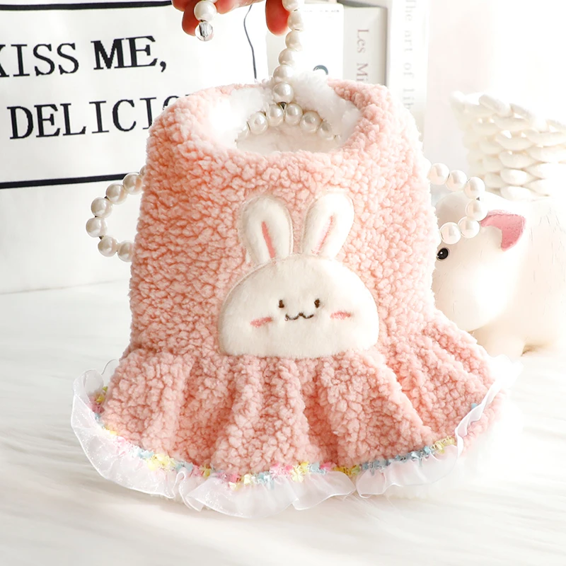 Autumn Winter Warm Pet Puppy Dog Cats Clothes Pink Thick Corduroy Cute Rabbit Print Party Princess Dress For Small Medium Dogs 
Autumn Winter Warm Pet Puppy Dog Cats Clothes Pink Thick Corduroy Cute Rabbit Print Party Princess Dress For Small Medium Dogs