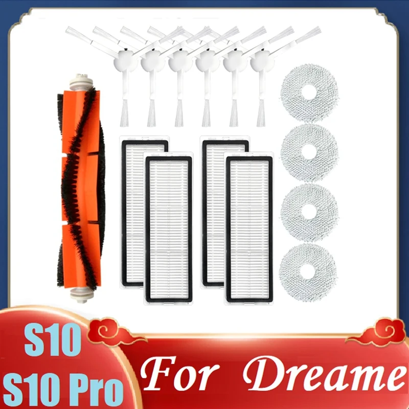 For Dreame S10/S10 Pro Robot Vacuum Cleaner HEPA Filter Main Side Brush Mop Cloth Floor Cleaning Accessories Kit
For Dreame S10/S10 Pro Robot Vacuum Cleaner HEPA Filter Main Side Brush Mop Cloth Floor Cleaning Accessories Kit