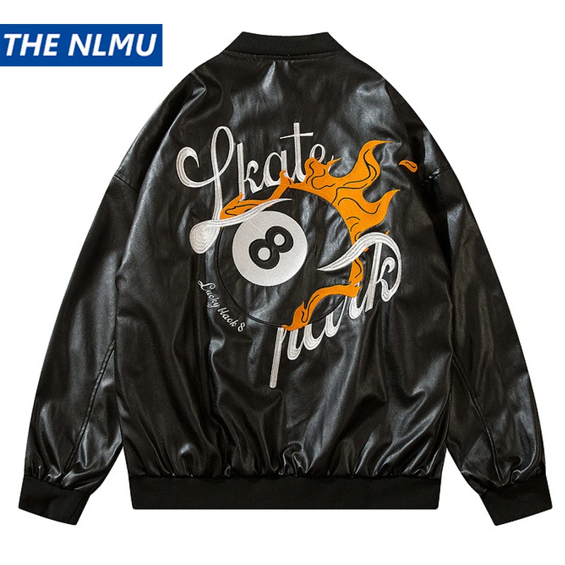Hip Hop Baseball Jacket PU Leather Varsity College Coat Flame Embroidery Jackets Mens Harajuku Streetwear Clothes Black
Hip Hop Baseball Jacket PU Leather Varsity College Coat Flame Embroidery Jackets Mens Harajuku Streetwear Clothes Black
