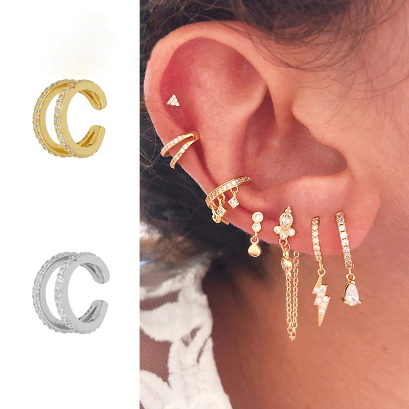 Sterling Silver Cut-out star-edged zircon-embellished ear clips Bohemia For Women Fashion Party Trend The Ins Same Earrings Gift
Sterling Silver Cut-out star-edged zircon-embellished ear clips Bohemia For Women Fashion Party Trend The Ins Same Earrings Gift
